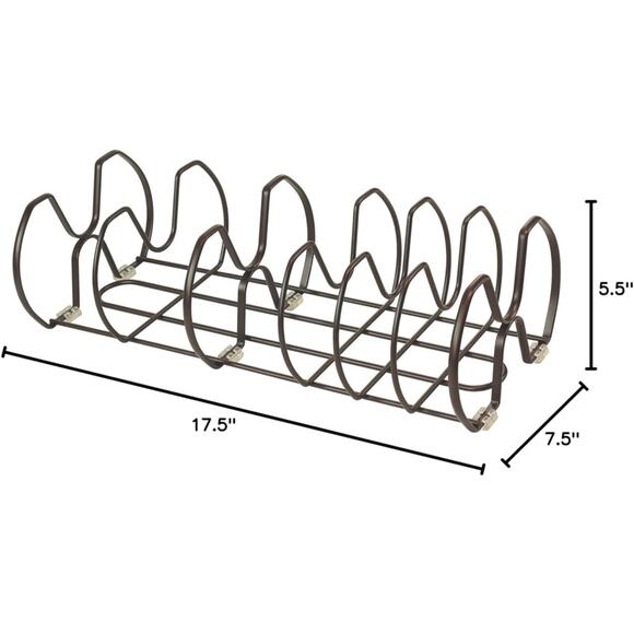 NEW Deco Brothers Pan Lid Tiered Shelf Organizer Countertop Cabinet Bronze NIP - Picture 11 of 11